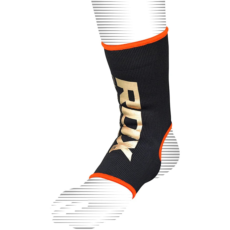 RDX AB Black & Orange Ankle Support Sprain Protection Compression Sleeve OEKO-TEX® Standard 100 certified