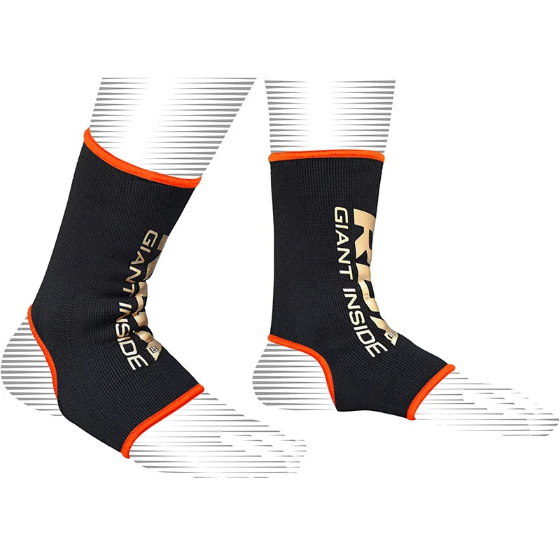 RDX AB Black & Orange Ankle Support Sprain Protection Compression Sleeve OEKO-TEX® Standard 100 certified