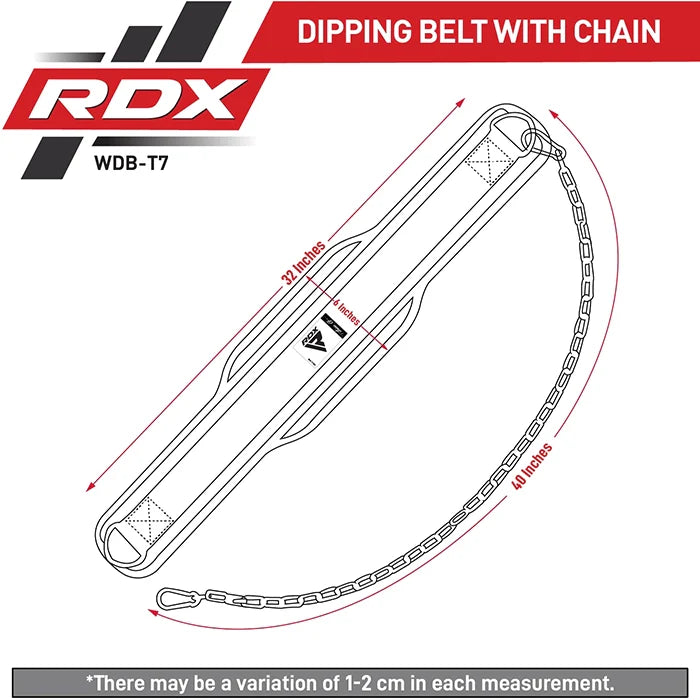 RDX T7 Weight Training Dipping Belt With Chain