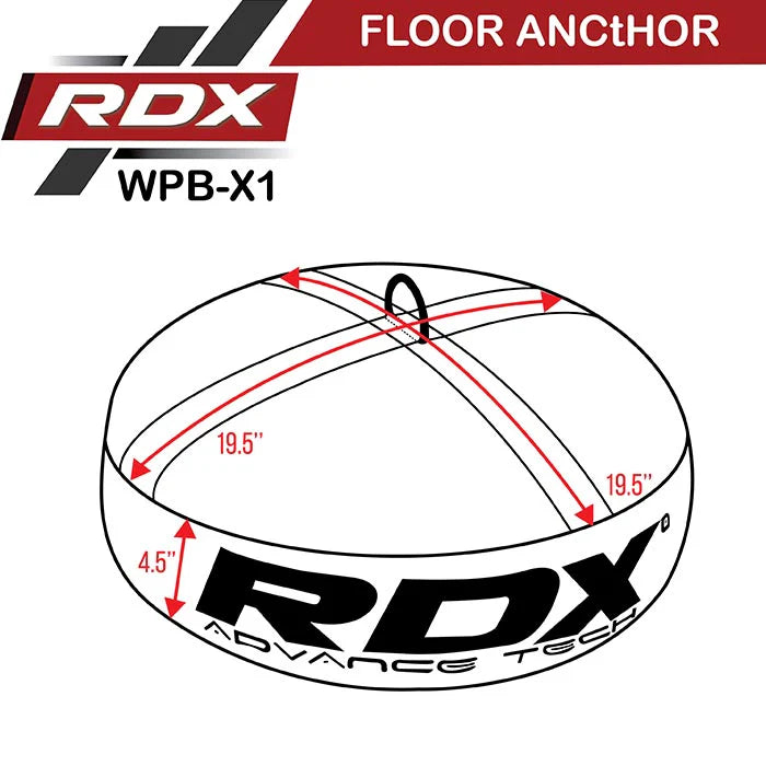 RDX X1 Punch Bag Floor Anchor White
