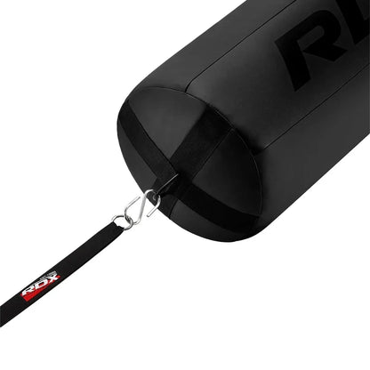 RDX 3-in-1 Angle Punch Bag Full Black with Gloves Set